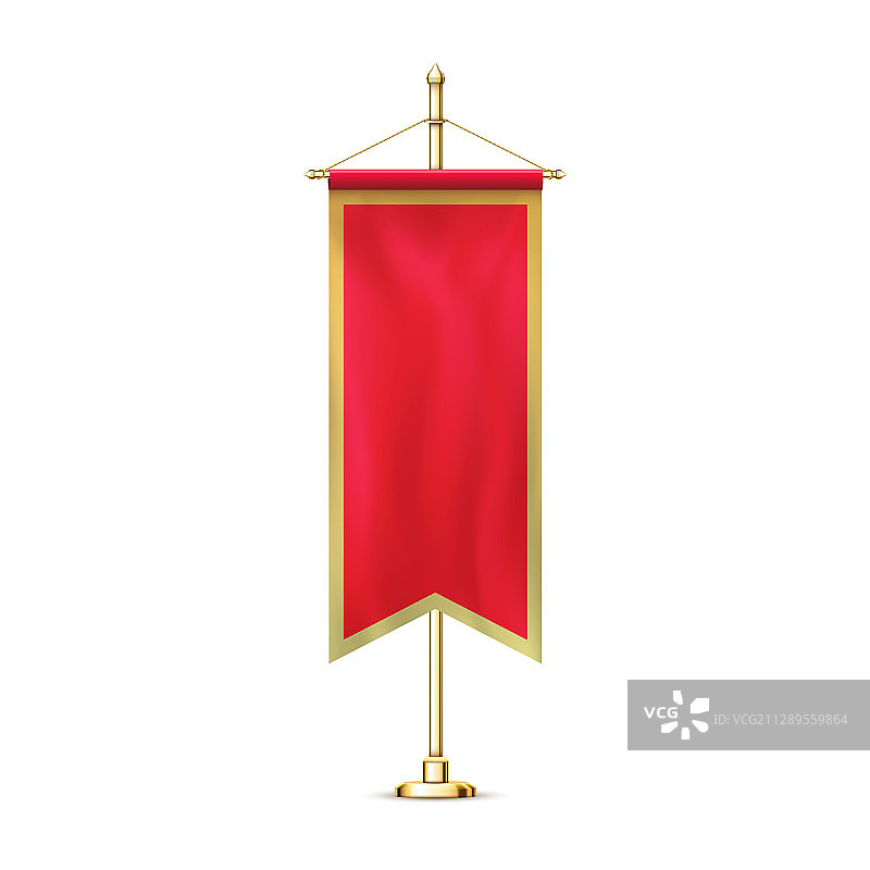 红色三角旗帜模型banner图片素材