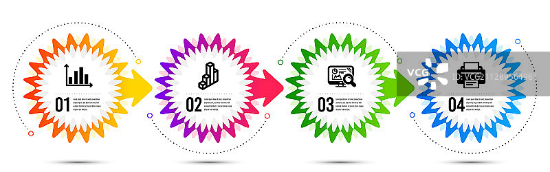 SEO分析图表和3D图表图标图片素材
