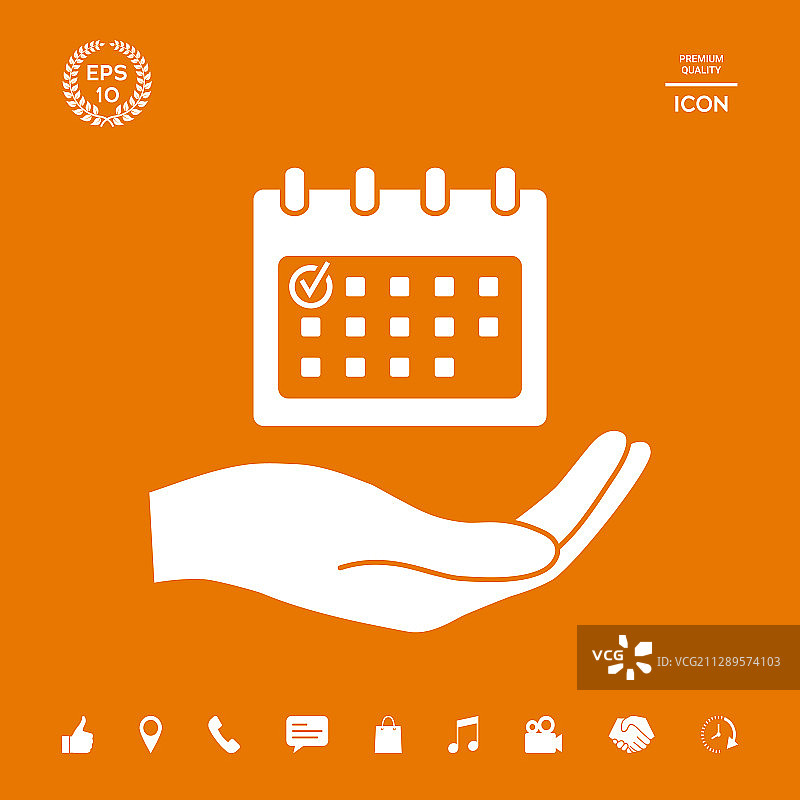 规划时间管理手持日历图片素材