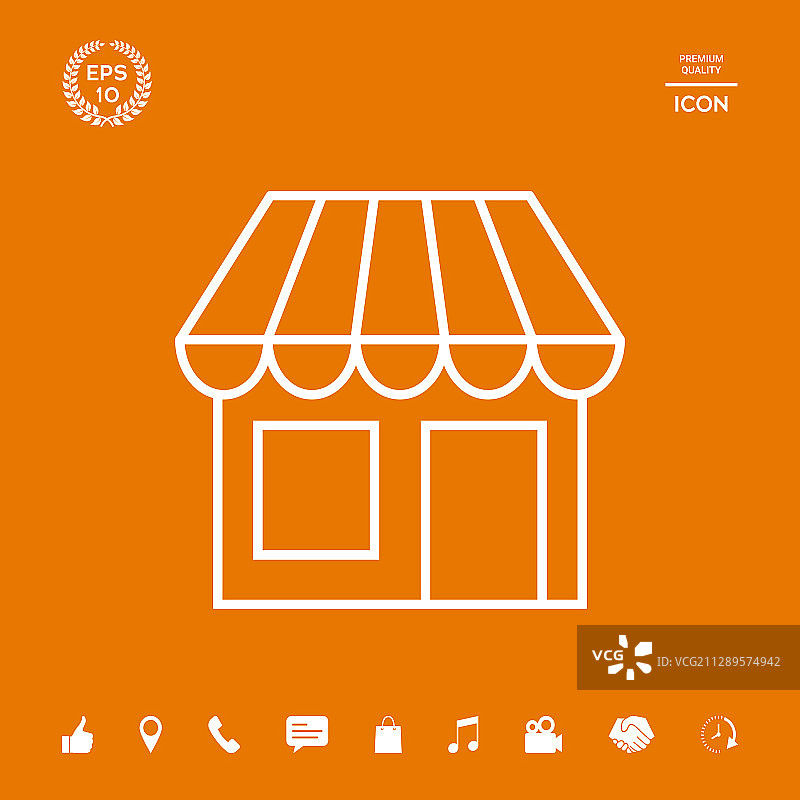 店铺符号图标设计元素图片素材