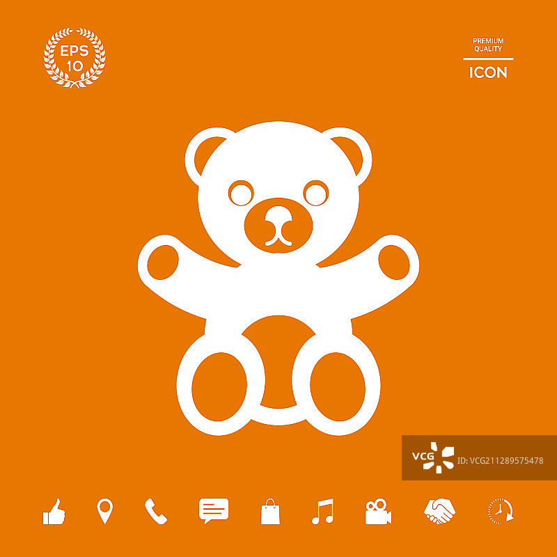 泰迪熊图标设计元素图片素材