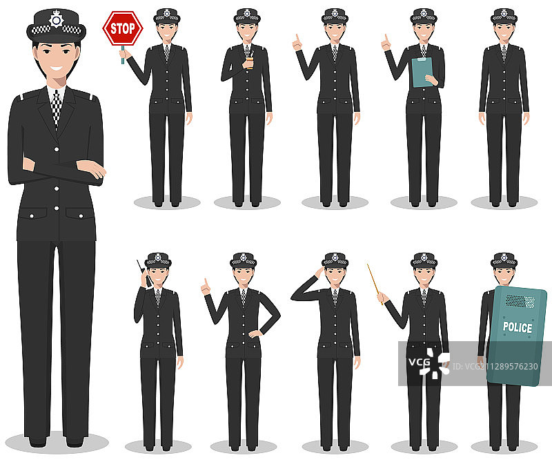 警察人物概念细节图片素材