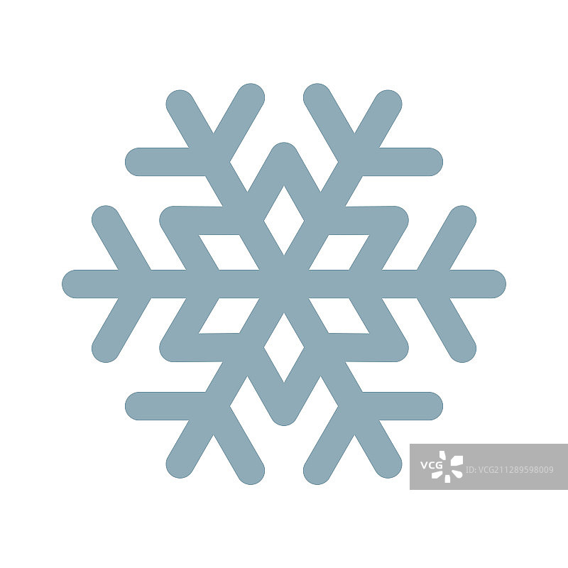 雪花线性图标：冰冻雪霜和冰箱图片素材