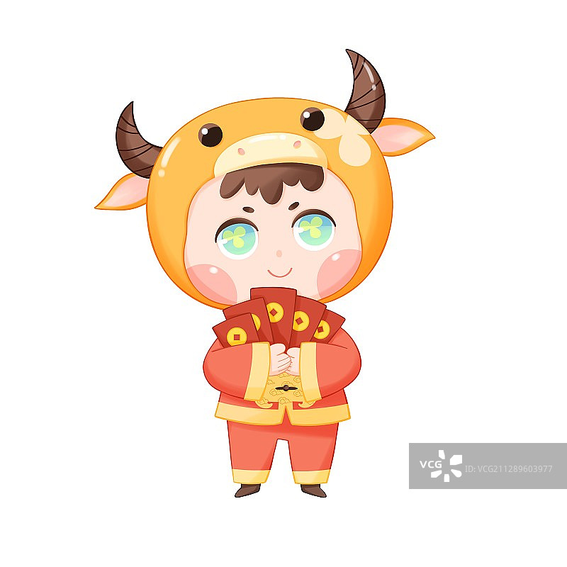 2021牛年插画图片素材