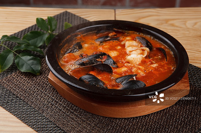 贻贝炖菜图片素材