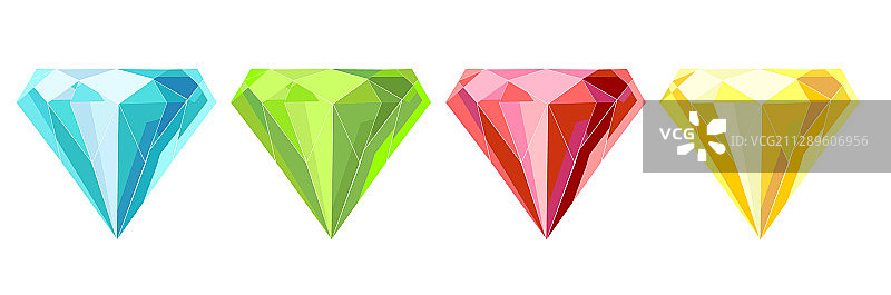 钻石或明亮式切割抽象水晶图片素材