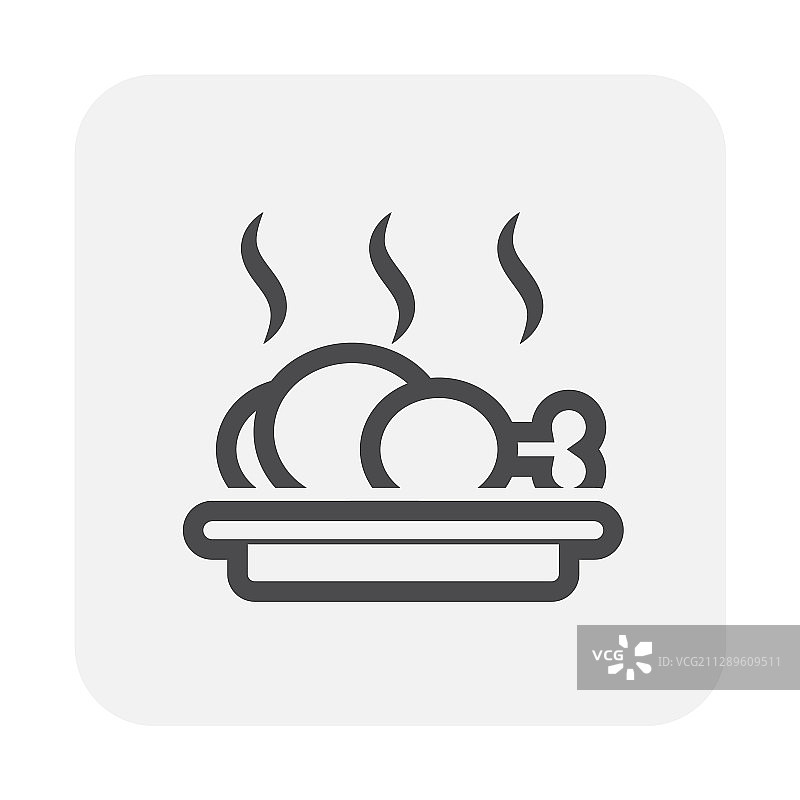 鸡肉盘图标图片素材