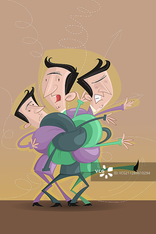 缠绕的商人插画图片素材