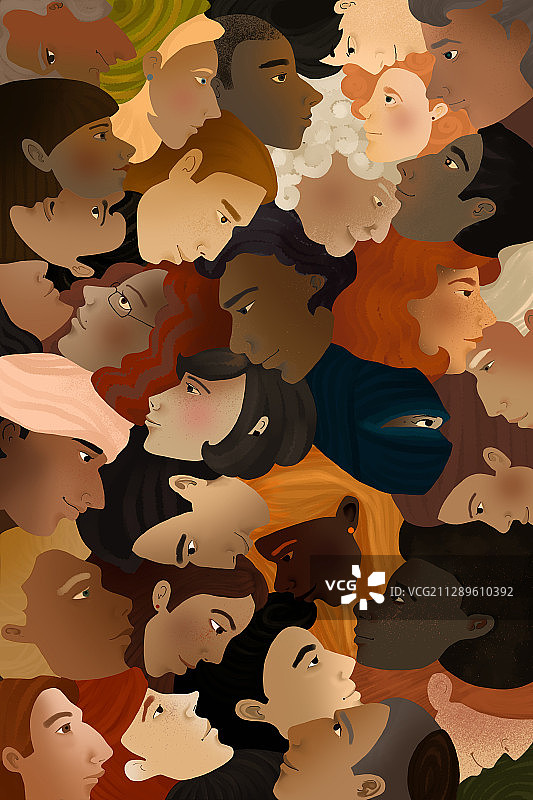 人群插画图片素材
