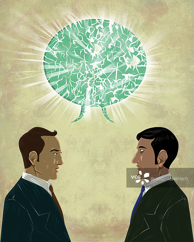 沟通不畅插画图片素材