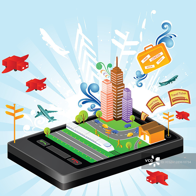 旅行计划插画图片素材