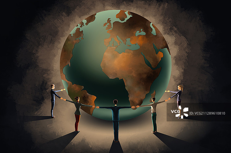 团队合作插画图片素材