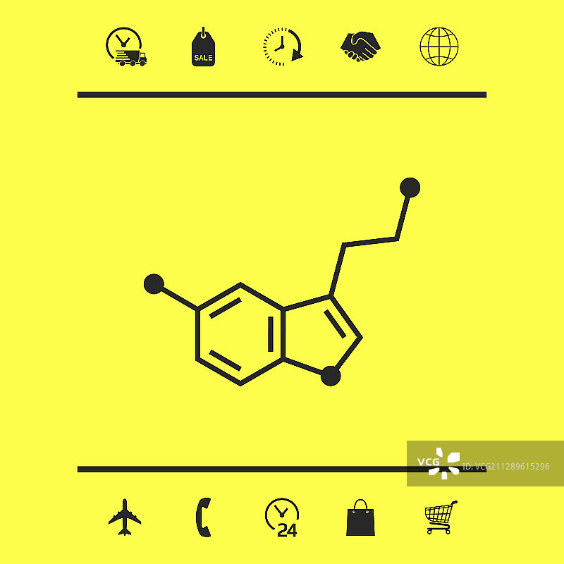 血清素化学式图标图形元素图片素材