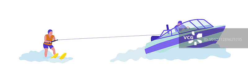 女人滑水运动图片素材