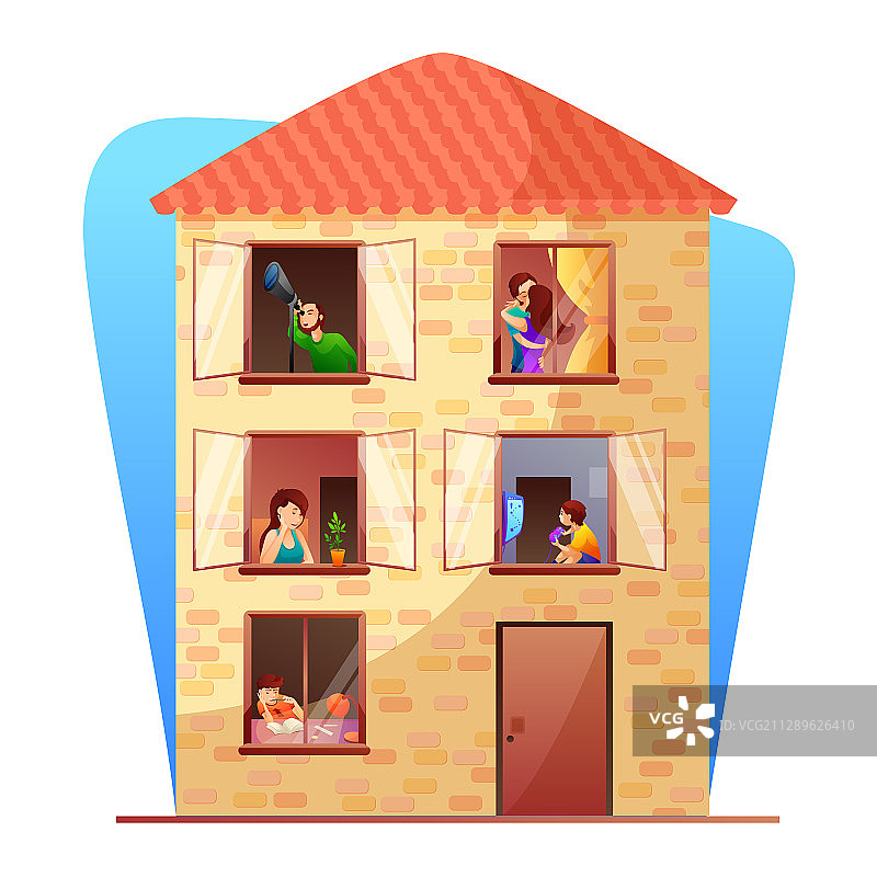 多层住宅楼图片素材