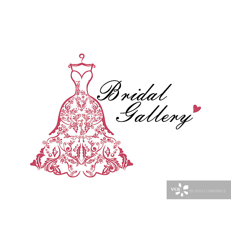 婚纱礼服店logo设计模板图片素材
