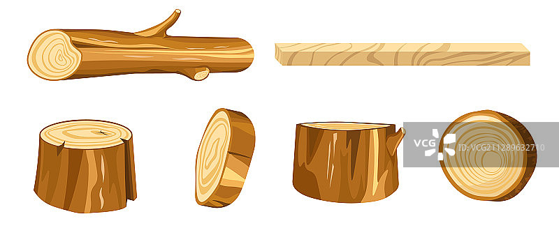 原木和树桩横截面年轮图案合集图片素材