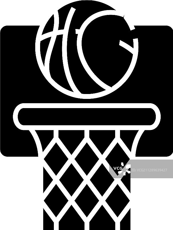 篮球比赛黑色图标概念图片素材