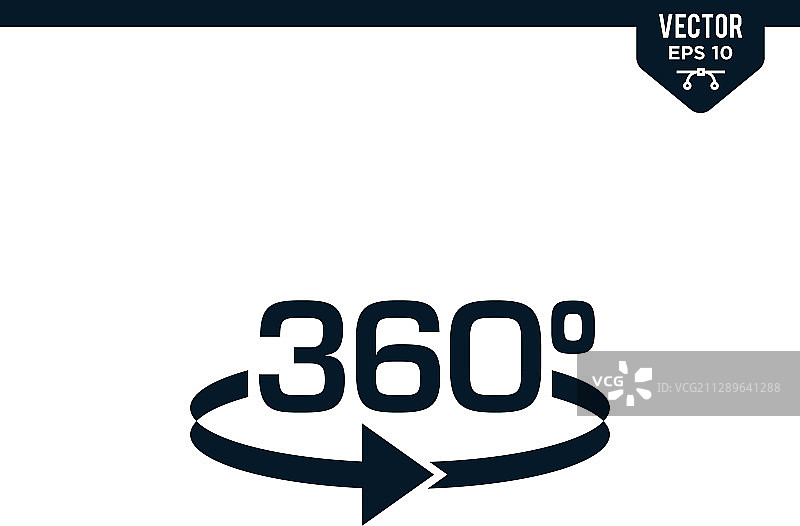 字形风格的360度标志合集图片素材