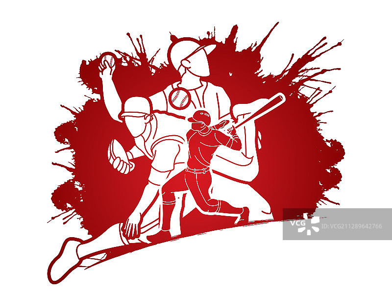 棒球运动员卡通运动图片素材