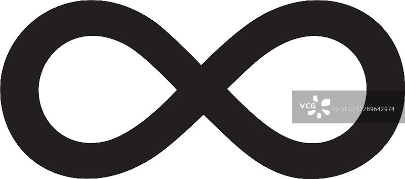 可编辑的黑色无限符号图标模板图片素材