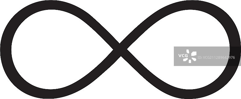 可编辑的黑色无限符号图标模板图片素材