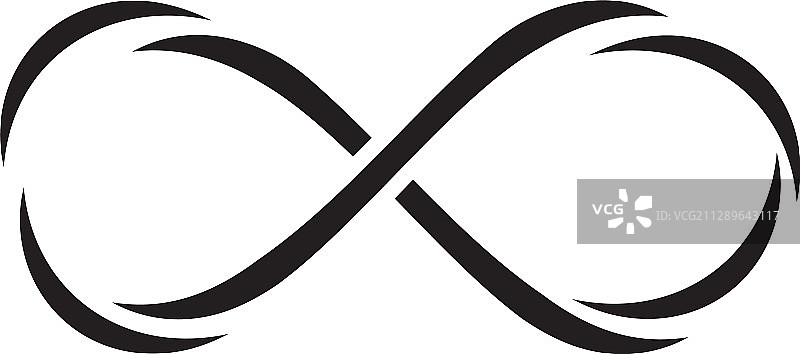 可编辑的黑色无限符号图标模板图片素材