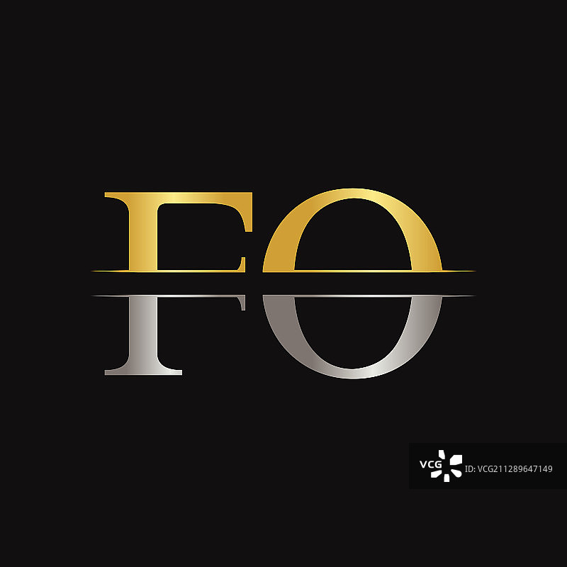 FO字母类型标志设计模板图片素材
