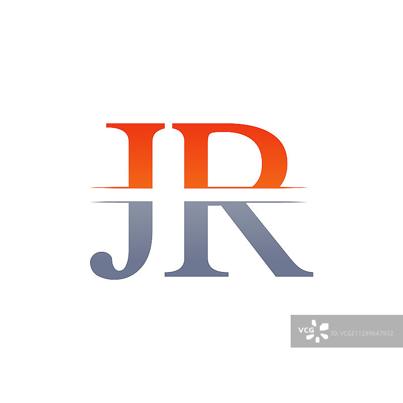 JR字母类型logo设计模板（抽象风格）图片素材
