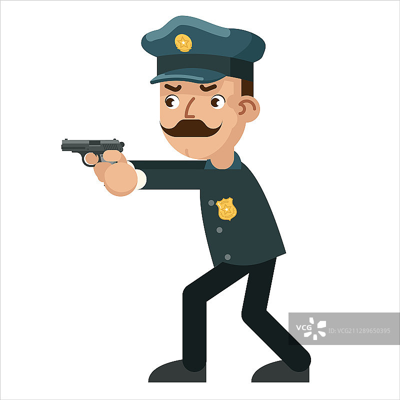 枪支武器袭击射击警察角色图片素材