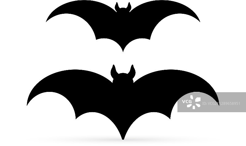 蝙蝠剪影图标图片素材