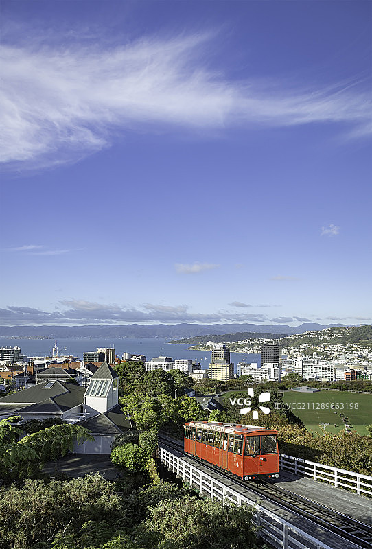 新西兰惠灵顿海岸古老电车图片素材