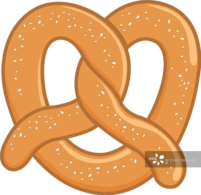 白色背景上的椒盐卷饼图片素材