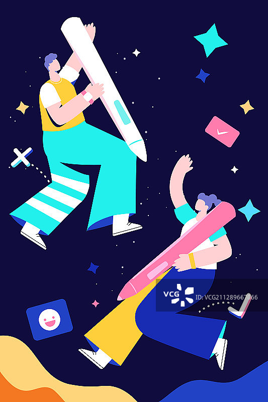 卡通招聘团队灵感工作科技概念购物电商促销活动矢量插画图片素材