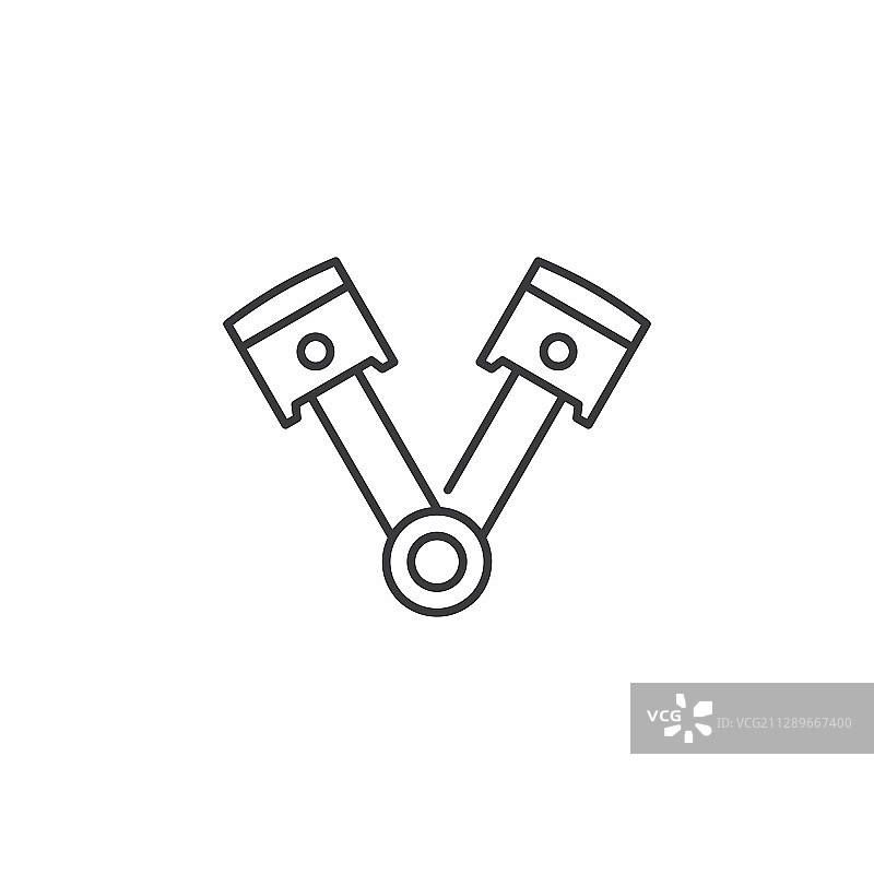 活塞配对线条图标图片素材