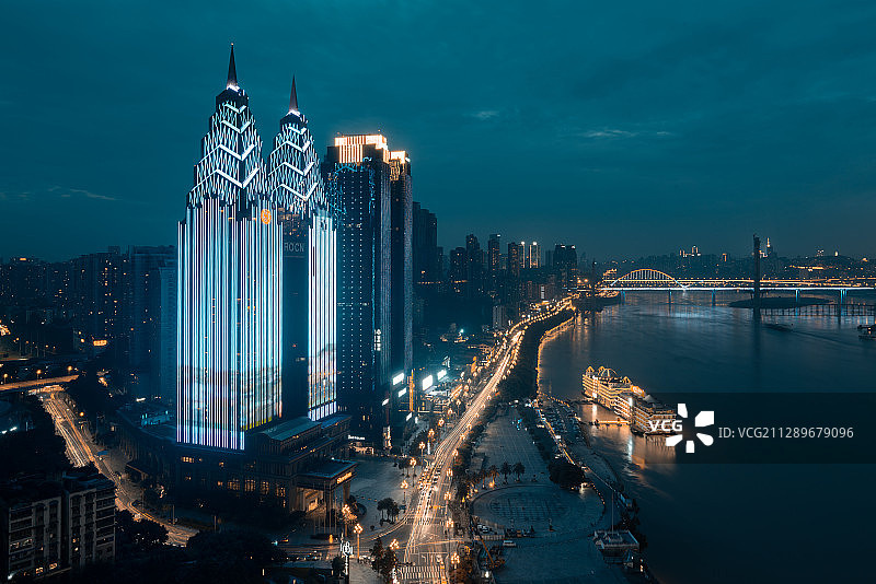 重庆城市风光广告背景都市夜景图片素材