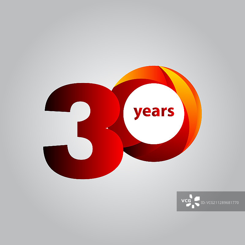 30周年红色球体模板设计图片素材