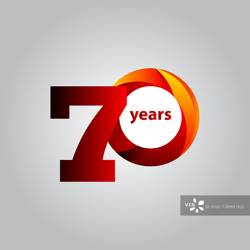 70周年红色球体模板设计图片素材