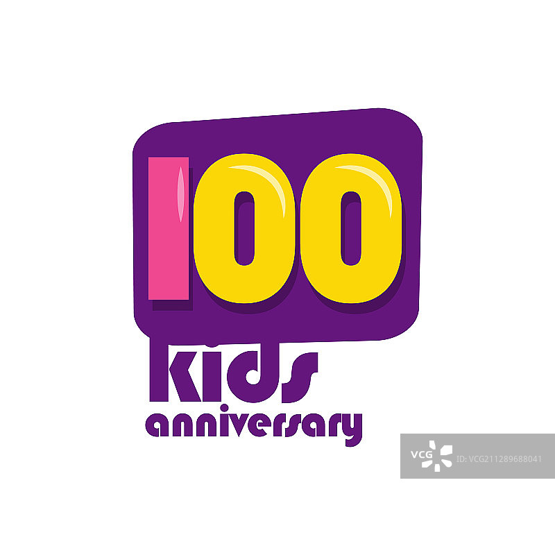 100周年儿童周年纪念模板设计图片素材