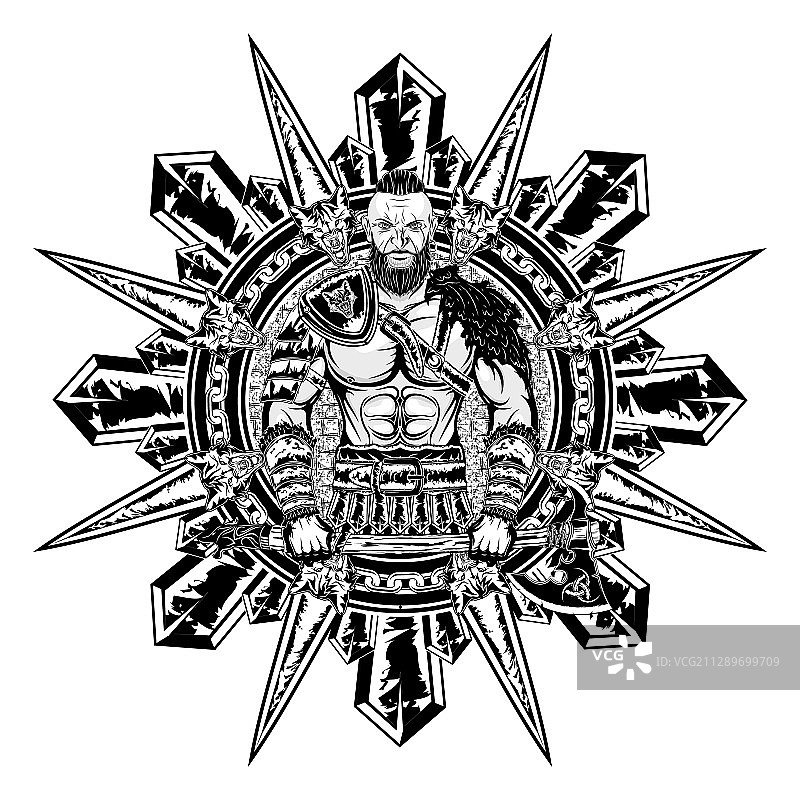 维京星斧狼图片素材