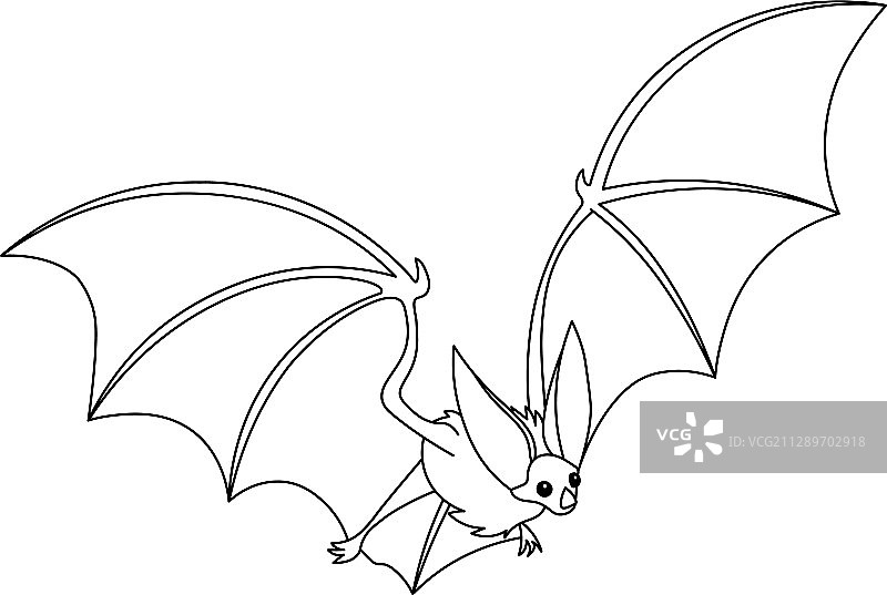 可爱长耳蝙蝠万圣节符号图片素材