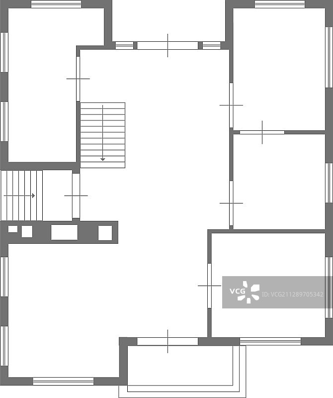 蓝图房屋01图片素材