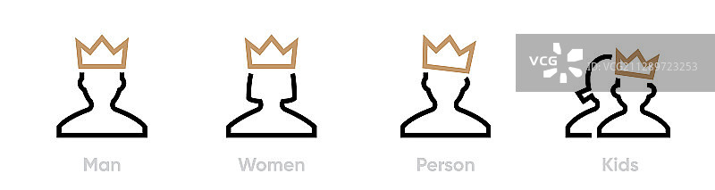 男女和儿童的头像图片图片素材