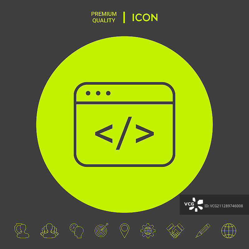 代码编辑器图标设计元素图片素材
