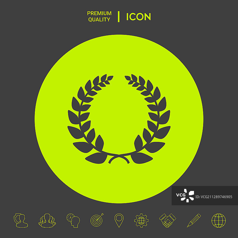 月桂花环元素为您的设计图片素材