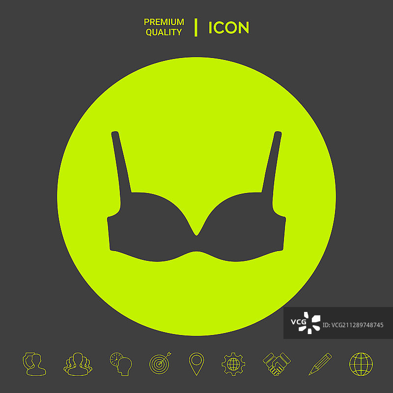 女式内衣轮廓菜单项目图片素材