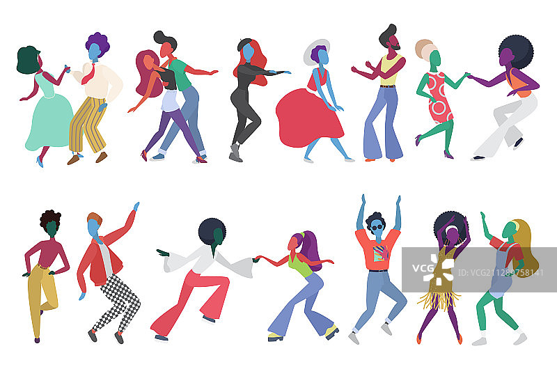 在俱乐部跳舞的年轻人群图片素材