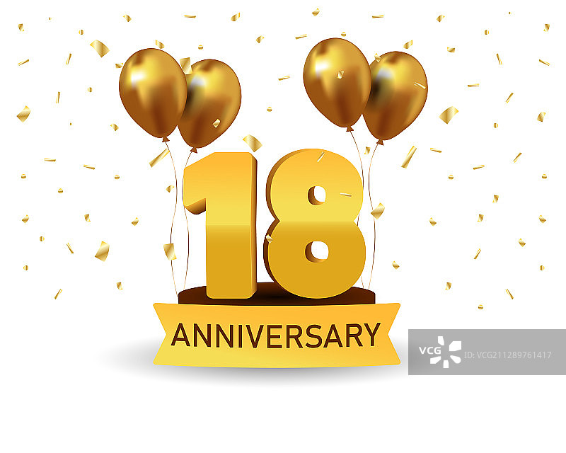 周年金色数字图片素材