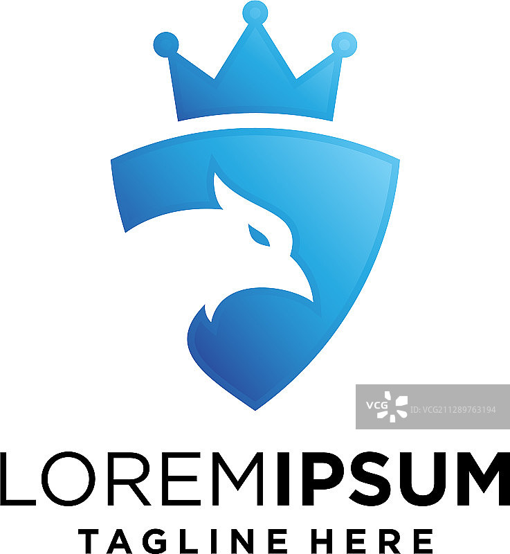 老鹰皇冠标志设计猎鹰皇冠高级标志图片素材