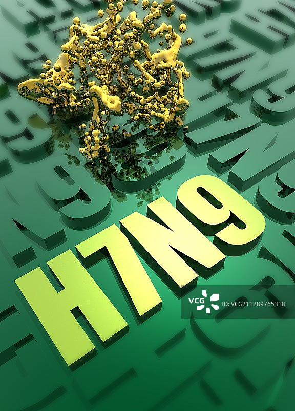 H7N9禽流感，图示图片素材